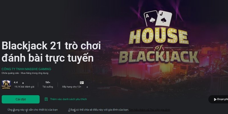 Ứng dụng Blackjack 21 online card games